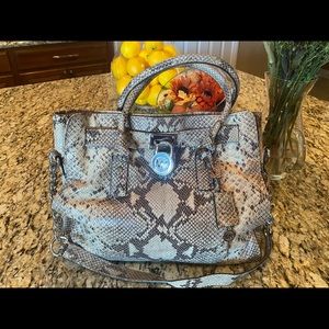 Michael Kors Hamilton python tote